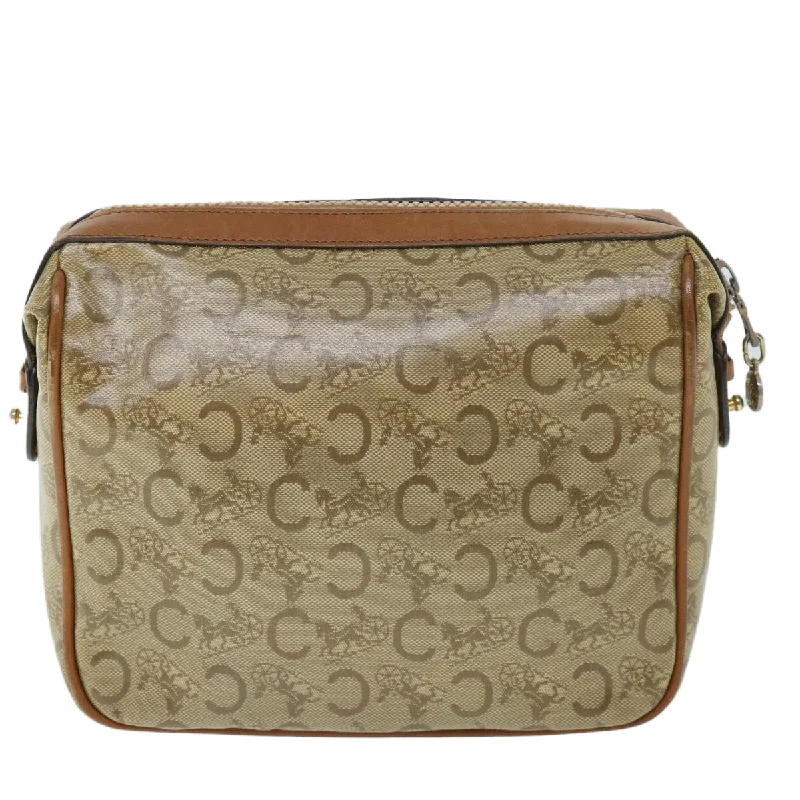 CHRISTIAN DIOR C Macadam Canvas Clutch Bag Coated Canvas Beige Auth bs8432